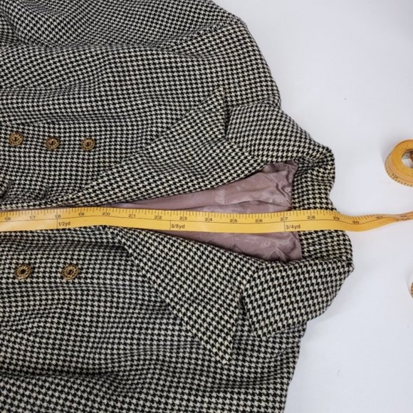 Houndstooth Pattern Riding Style Jacket Coat Small - Picture 9 of 10